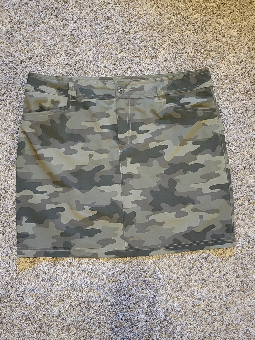 Eddie Bauer Olive Green Camo Mini Skort